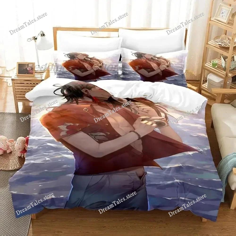 Anime Hololive Vox Akuma Bedding Set Boys Girls Twin Queen Size Duvet Cover Pillowcase Bed Kids Adult Home Textileextile369