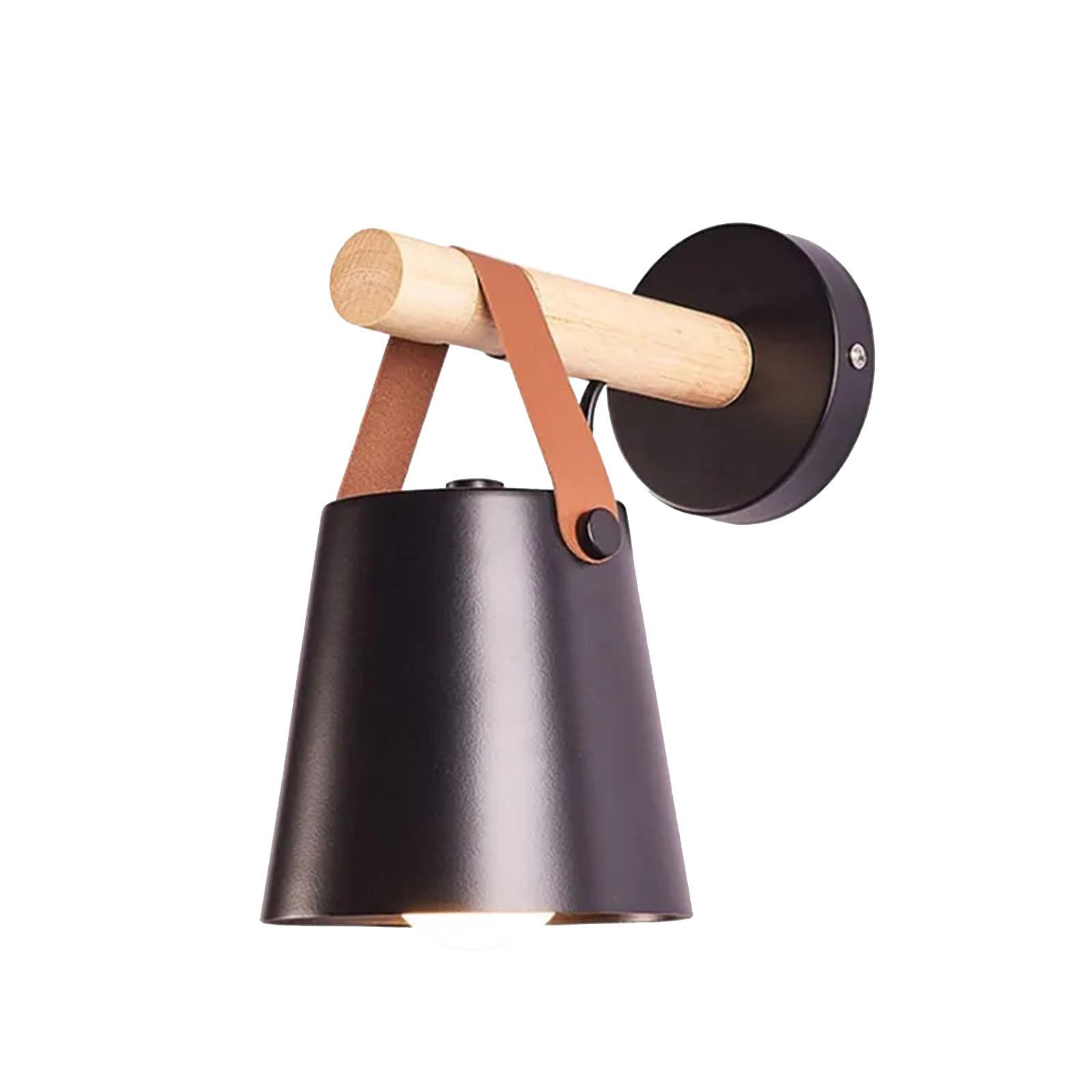 

American Retro Rural Minimalist Corridor Study Bedside Coffee Shop TV Wall Iron Belt Wall Lamp чёрный