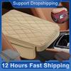 PU Leather Car Armrest Mat Center Console Arm Rest Protection Cushion Auto Armrests Storage Box Cover Pad with Side Organizer