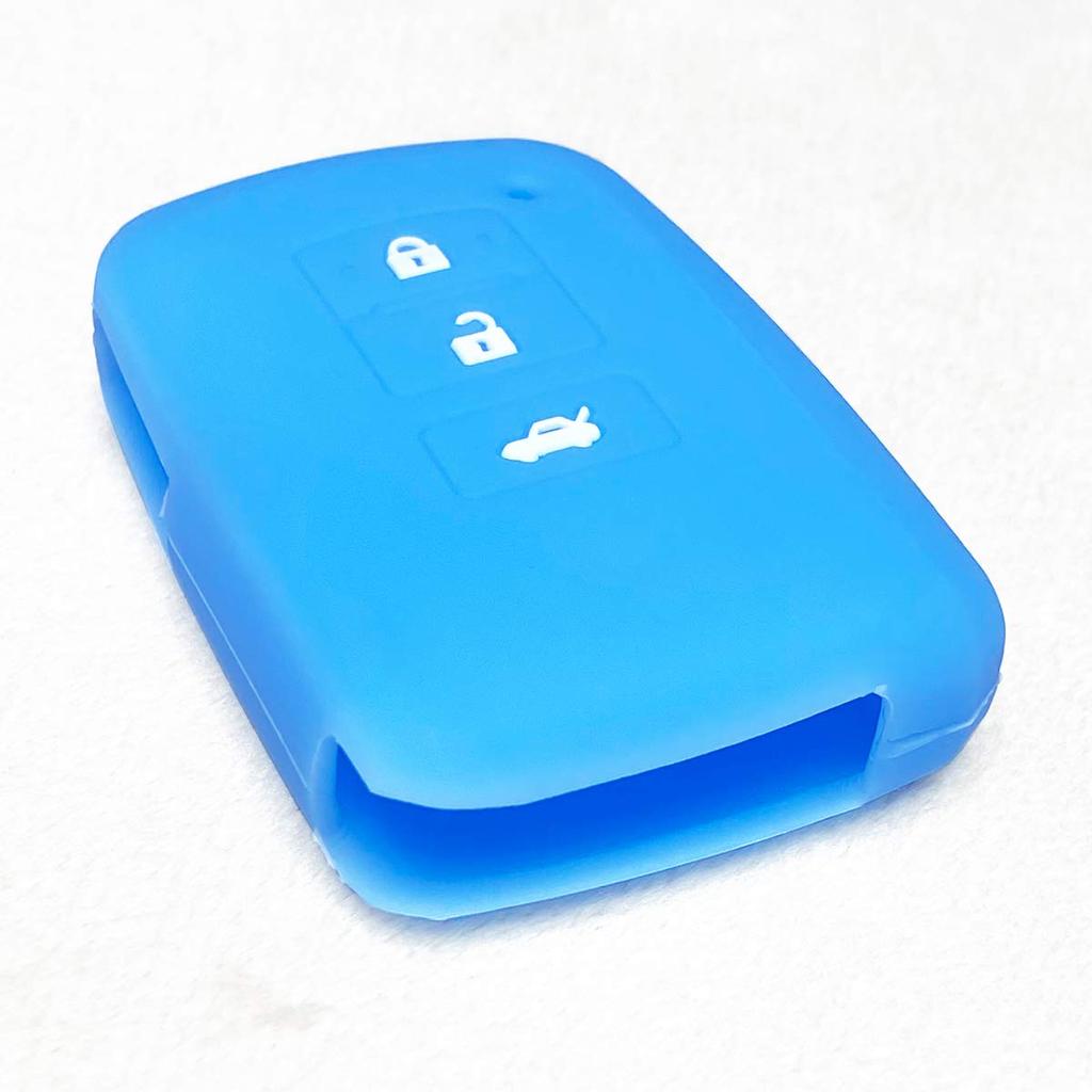[IKT] Silicone Cover for Toyota Cars Smart Key 3 Buttons Light Blue/Harrier/Land Cruiser/Auris/Camry/Crown Athlete/Crown