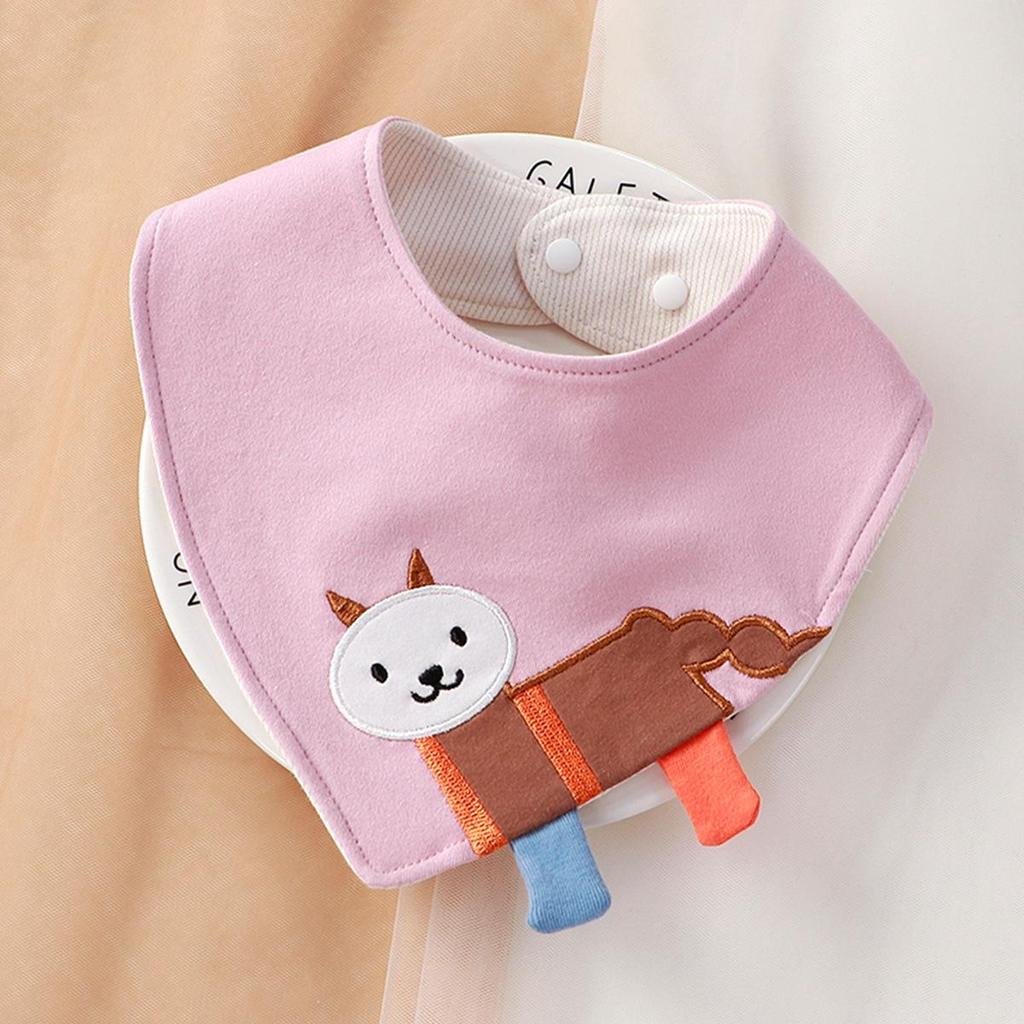 360° Rotating Waterproof Cotton Baby Bib for Ages 0-2