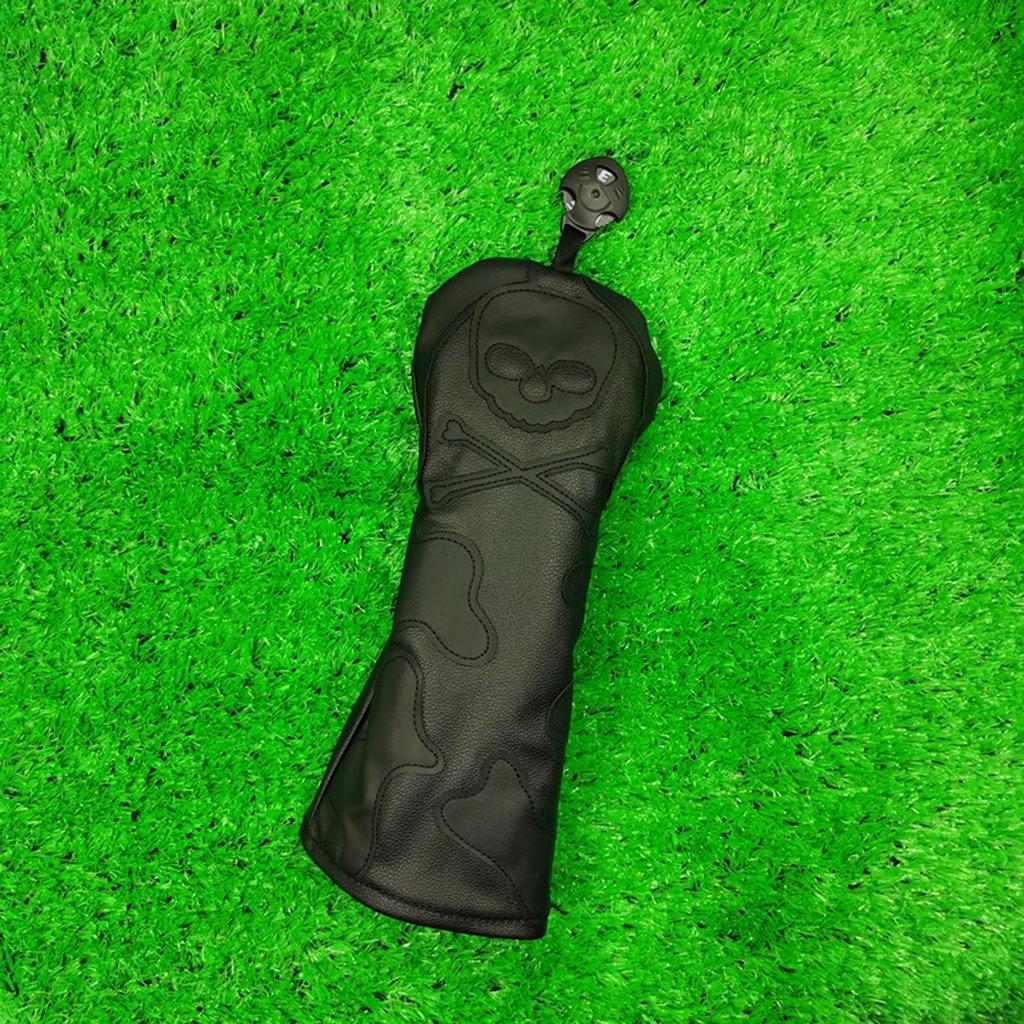 Durable Embroidery Skull Pattern golf Cover Hybrid Driver Headcover Sleeve w/ No. Tag Accessories