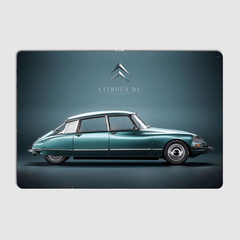 

Citroen DS Compact Car Retro Classic Car Metal Poster Sign Custom Tin Wall Decor Club Garage Drawing Room Decor Home Decor 20x30cm（7.8x11.8inch）