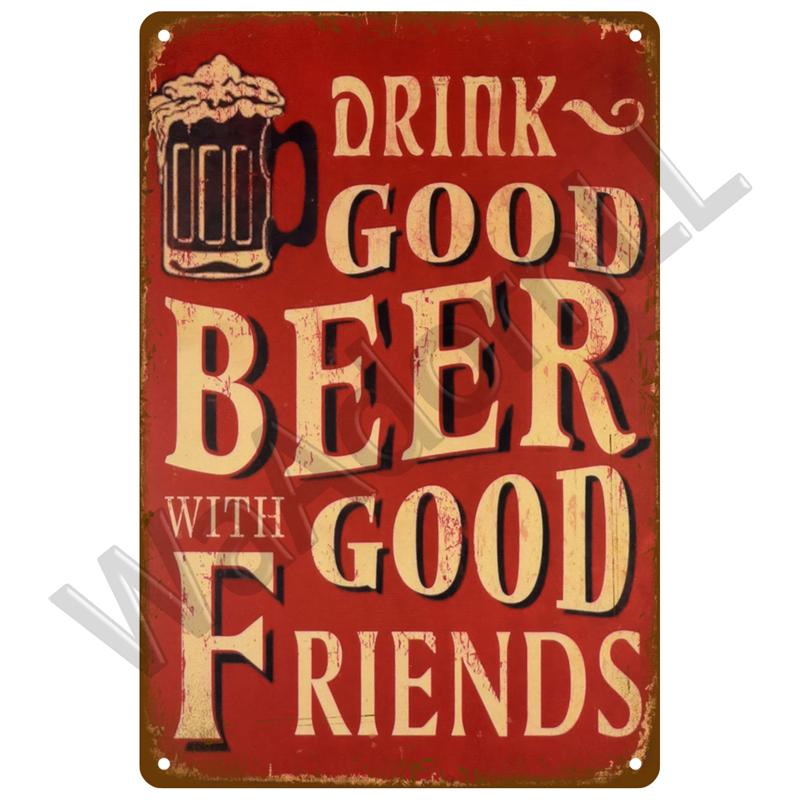 Whiskey Plaque Vintage Tin Sign Brand Home Drink Beer Wine Metal Sign Poster Wall Decor For Bar Pub Man Cave Decorative Plate