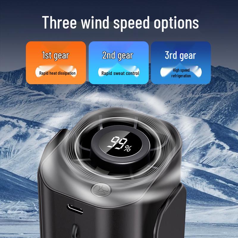 Compact High-Speed Waist & Neck Clip-on Fan for Outdoor and Construction Use