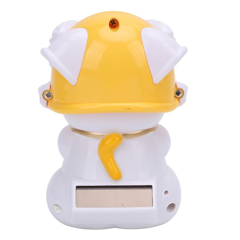 2.56x3.11x3.94in Solar Nodding Lion Dance Cat Car Dashboard Cat Decor  Office Desk Ornament