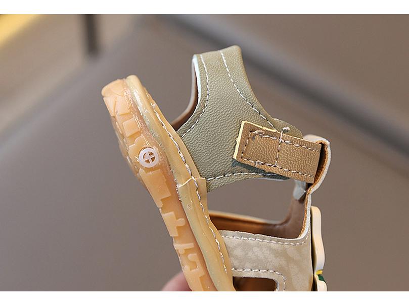 Infant Non-Slip Soft Sole Squeaky Sandals for Boys and Girls, Ages 0-3