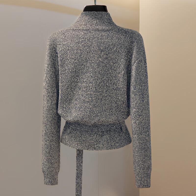 Women's V-Neck Shimmer Knit Pullover