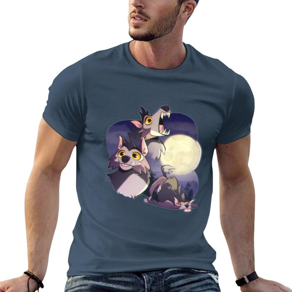 Three Wuff Moon TShirt t shirt custom print t shirts for Unisex slim fit Unisex t shirt cotton high quality Tshirt