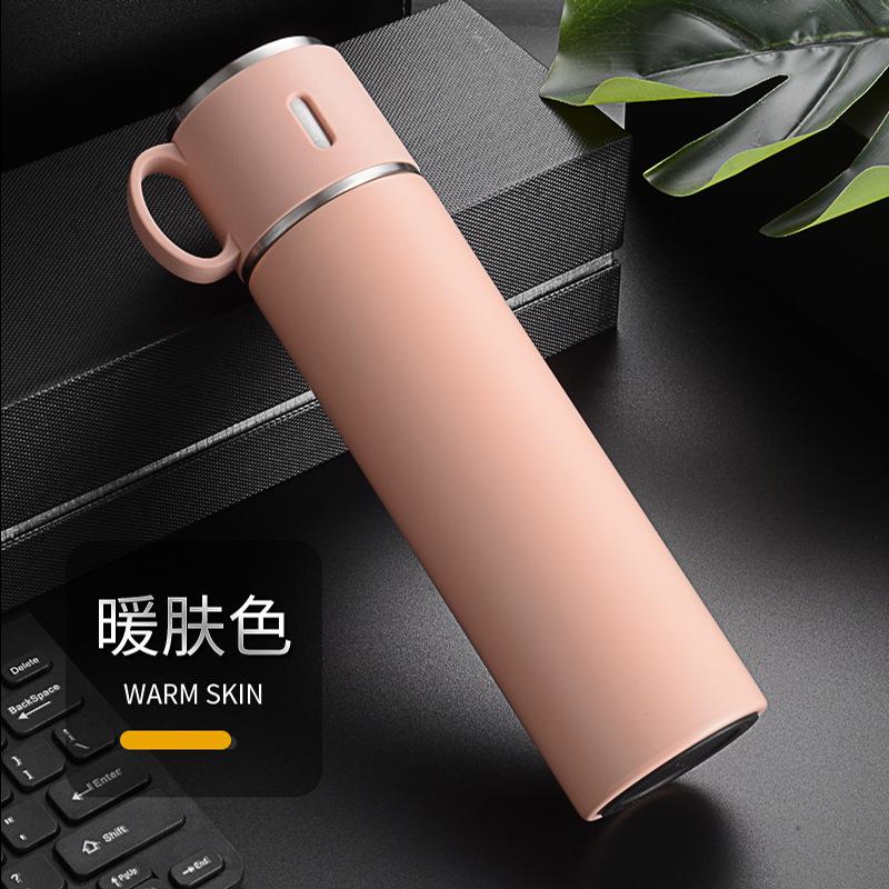 111 portable thermos cup with lid, dual-purpose large-capacity portable water cup with lid, business gift lettering cup