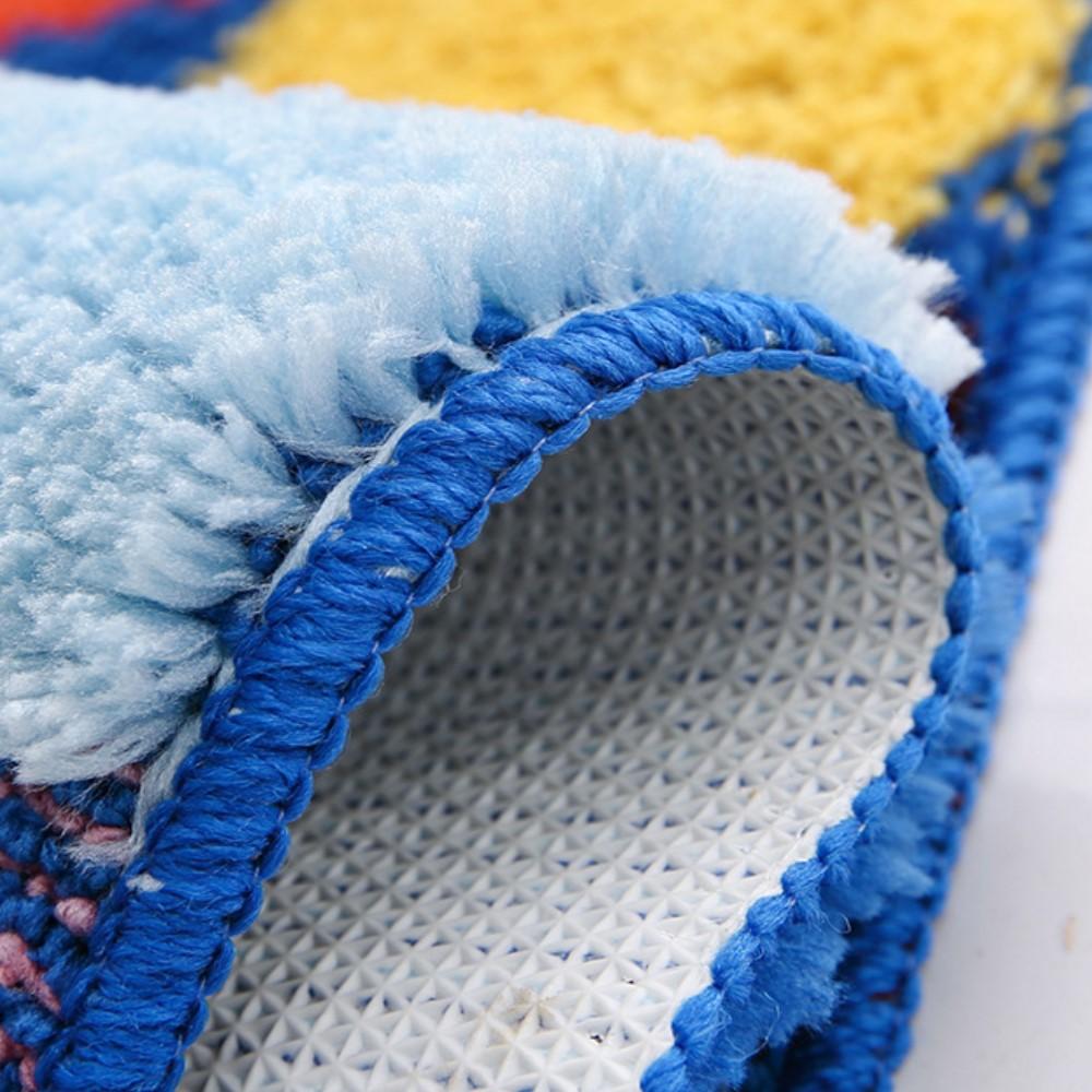 Inyahome Colorful Bath Rugs Bath Mat Super Soft Door Rugs and Absorbent Microfiber Plush Bath Carpet with Non-Slip Backing