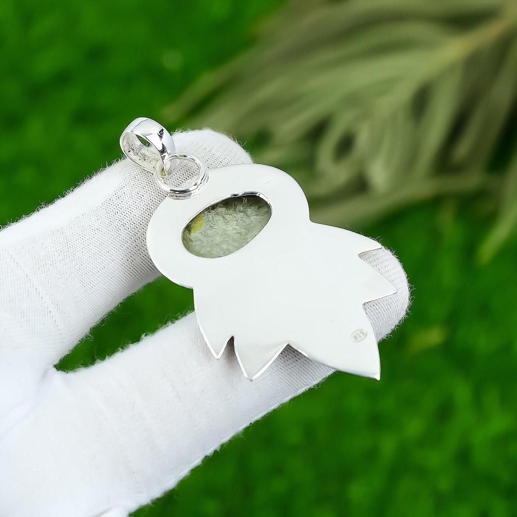 Birthday Gift For Her Natural Aquamarine Gemstone Pendant 925 Sterling Silver