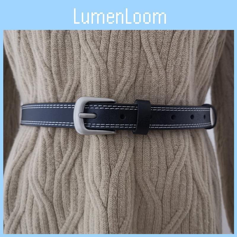 Fashionable Pure Leather Womens Belt With Pin Buckle For Office And Daily Use