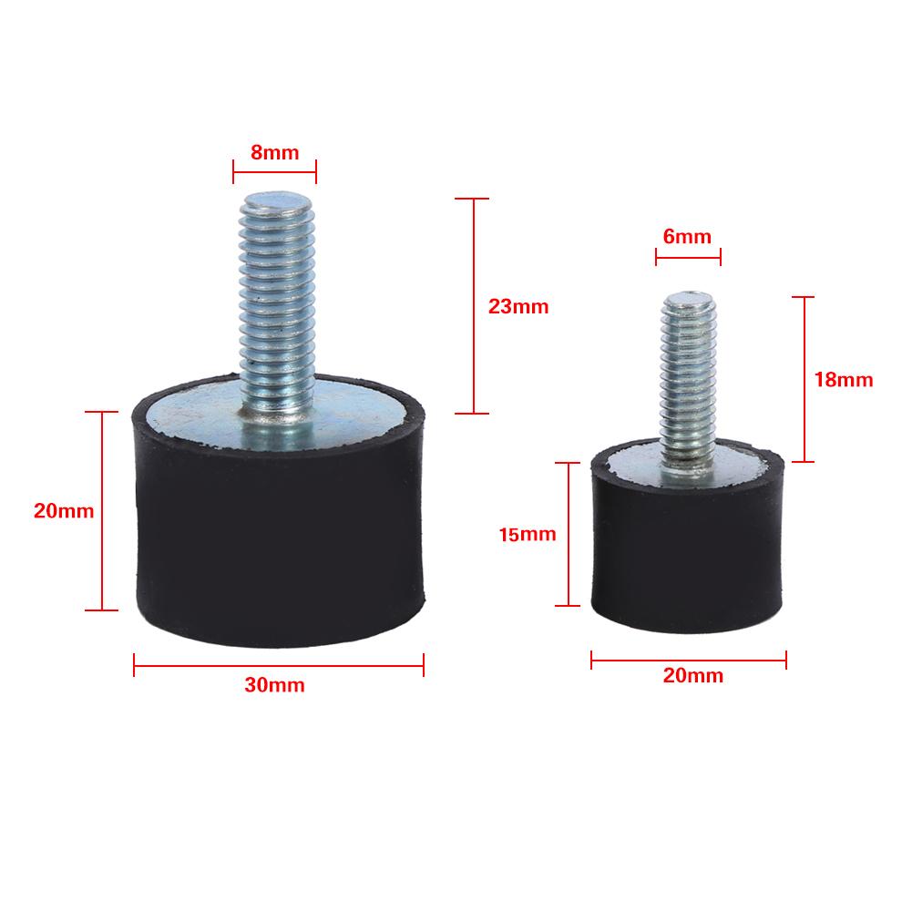 4Pcs M8/M6 Rubber Mounts Shock Absorber Anti Vibration Silentblock Bobbins Isolator Rubber Mounts Absorber Vibration Mounts