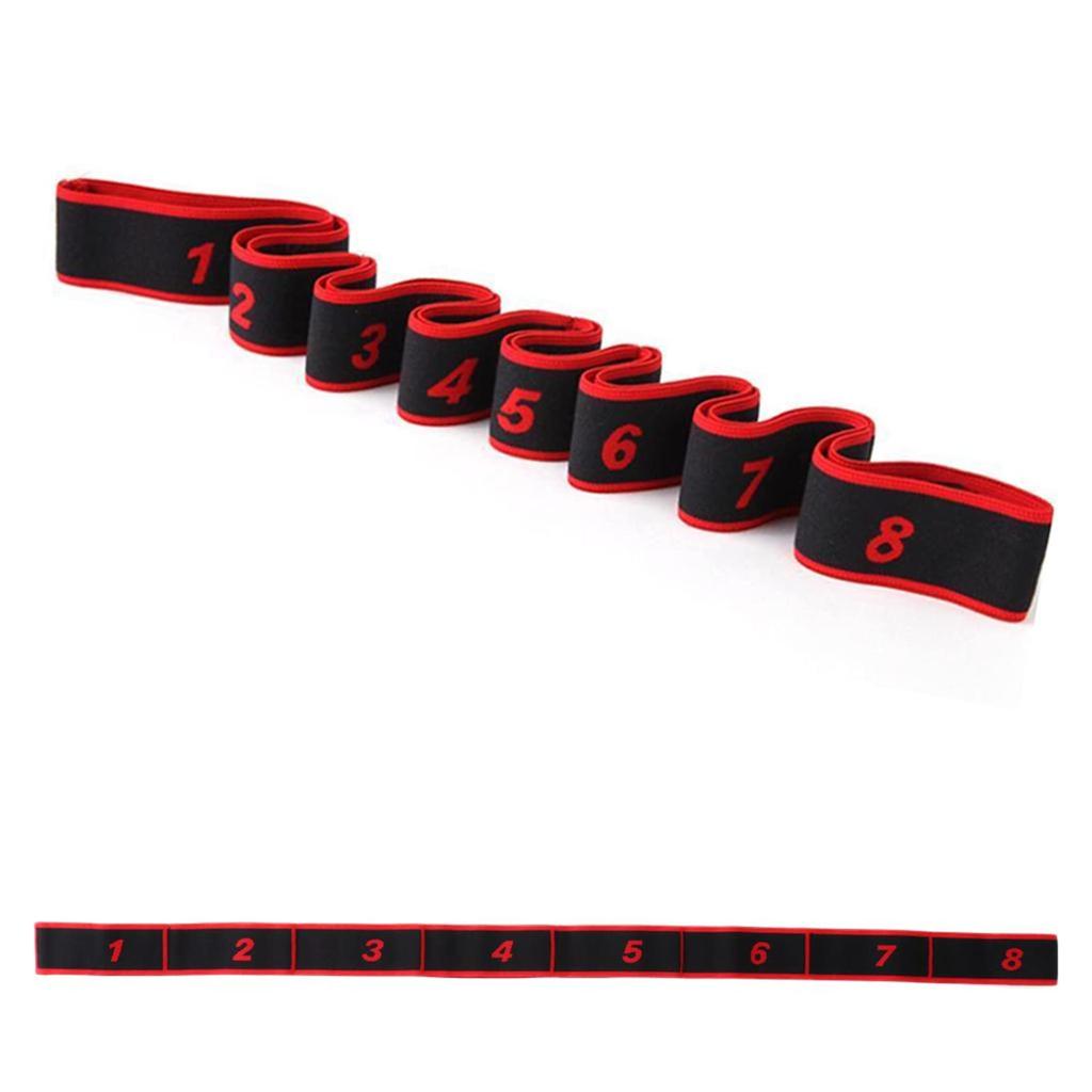 Tiuimk Elastiband Resistance Loop Bands 8 Gym Yoga Exercise Stretching Women Workout 90cm 15kg (Red, 90x4cm)