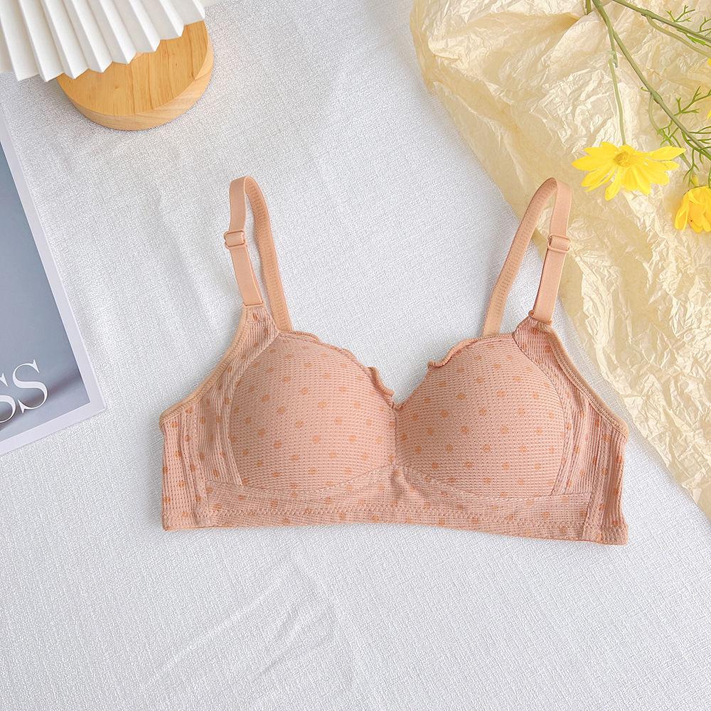 Sweet Breathable Girlish Style Push-Up Bra Wire-Free Seamless One-Piece Thin Cup Underwear