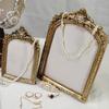 Vintage Inspired Earring Necklace Display Stand Flannel Lined Resin Frame Jewelry Organizers For Home Store Decoration