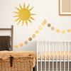 Tecknad Målad Sol Sovrum Vardagsrum Hem Väggbakgrund Försköning Dekoration Väggdekaler
