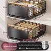 Foldable Kitchen Under-Sink Pull-Out Storage Rack for Seasoning and Tableware