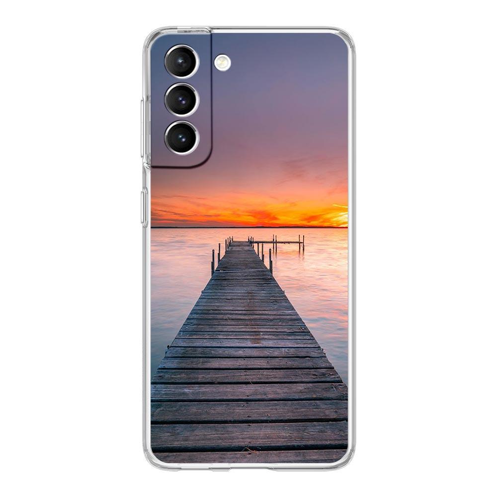 Sea blue Sky beach Clear Silicone Phone Case For Samsung Galaxy S23 S22 5G S20 Ultra S21 FE 5G S10E S9 S8 S10 Plus Soft Cover