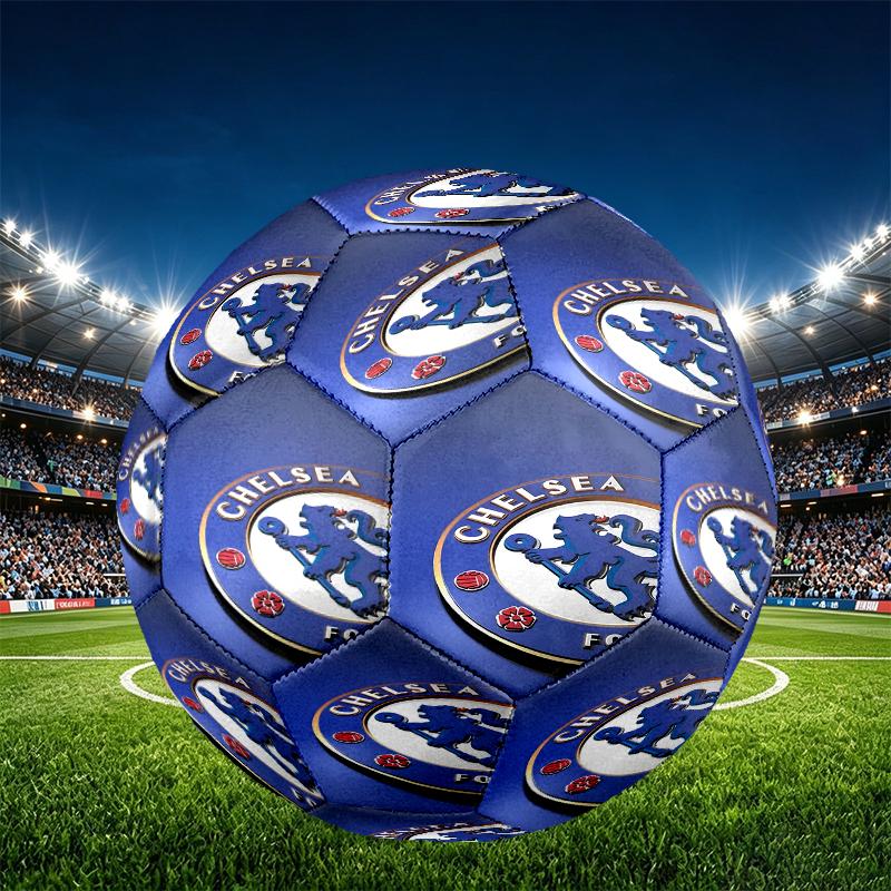 Chelsea F.C. Aufdruck Größe 5 Fußball, PU Abriebfester Fußball für Spieltraining und tägliches Üben, Geburtstagsgeschenk für Fußballfans