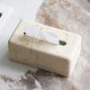Faux Yellow Travertine Tissue Box - Wabi-sabi Style Home & Office Decoration