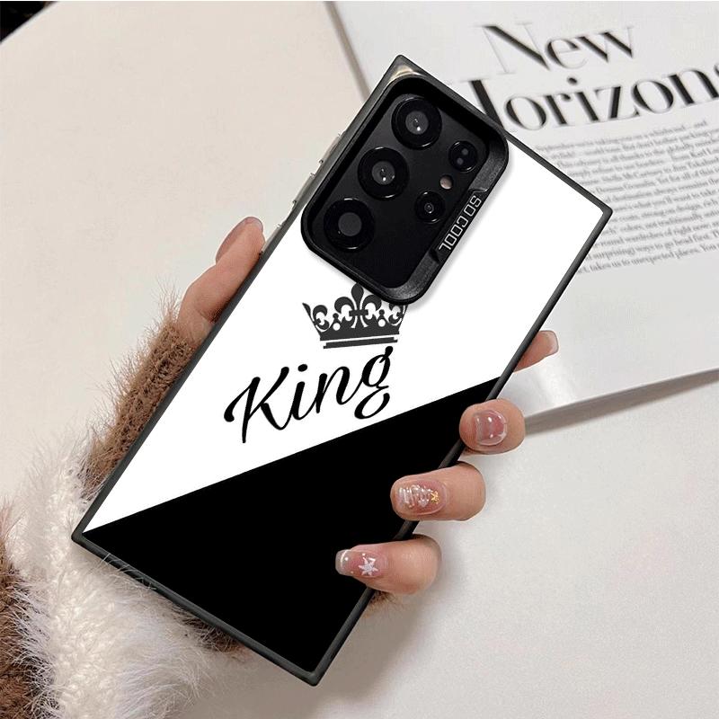 König und Königin Paar Thema Weiche Handyhülle für Samsung Galaxy S24 S25 FE S26 Edge S23 Ultra S22 Plus S21 + Stoßfeste Hülle Rückseite Sh