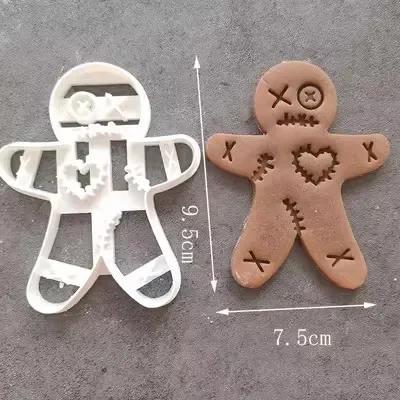 3/1pcs Christmas Gingerbread Cookie Cutter Gingerbread Man Skull Candy Biscuits Baking Mould For Xmas Halloween Party Cake Decor