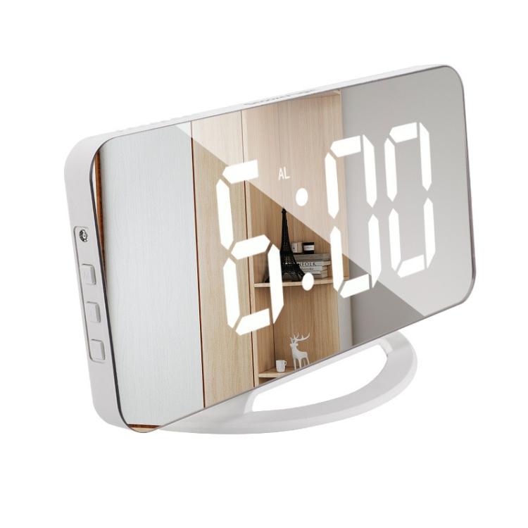 Multifunctional LED Makeup Mirror Desk Clock Automatic Photosensitive Electronic Alarm Home Decoration