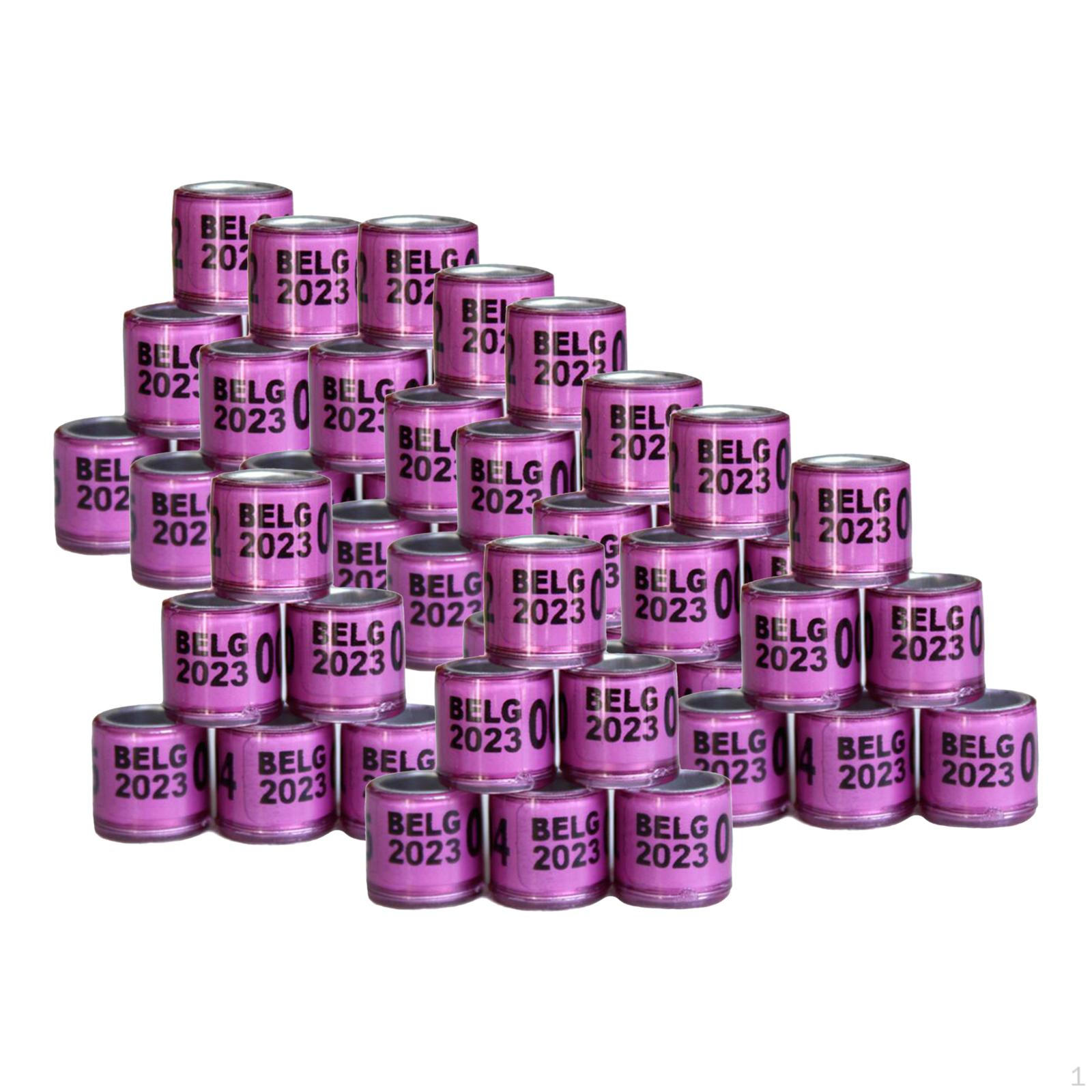 

Алюмінієві кільця для голубів, кільця для ніг птахів, міцні, 8 мм, з номером для ідентифікації Violet