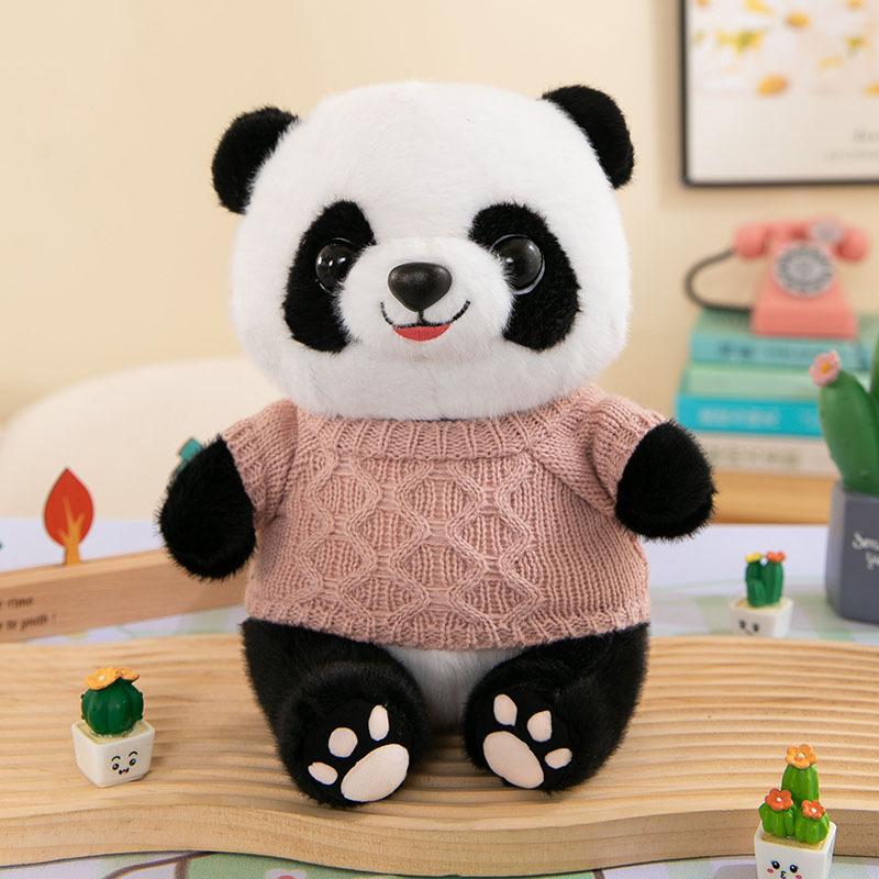 Sweater Giant Panda Plush Toy Cute Panda Doll Doll Zoo Event Souvenir Gift Ragdoll