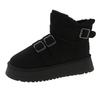 Mode Mode Wildleder Damen Knöchel Schnee Stiefel Winter Perle Gürtelschnalle Designer Kurzer Plüsch Warm 2025 Trend Gemütliche Damen Schuhe Botas Mujer