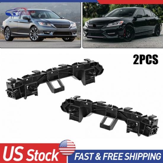 2Pcs Bracket Set Bumper For 2013-2017 Honda Accord Front Plastic 71193T2AA01