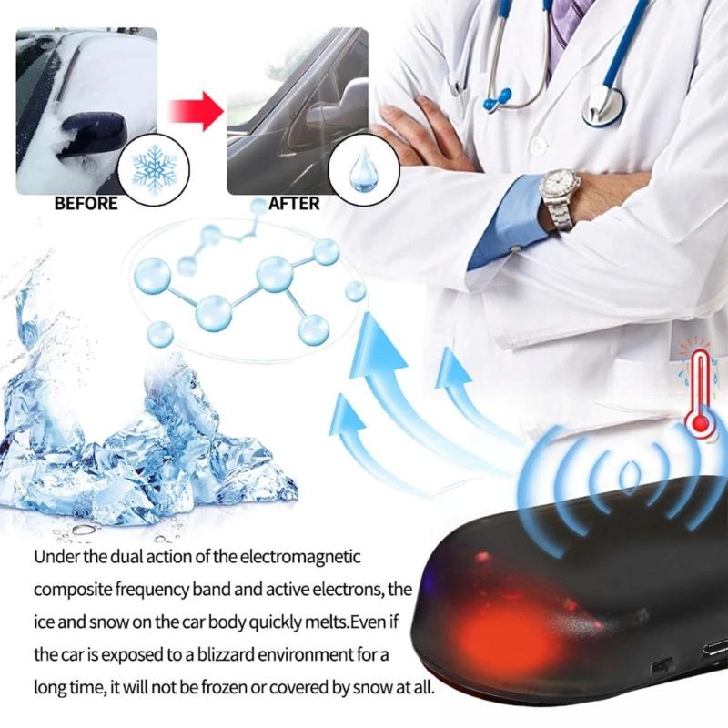 Efficient Quick De Icer Snow and Ice Remover Melting Tool Suitable for Car Window Saves Time Portable Lightweight Device
