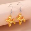 Cute Candy Color Balloon Dog Earrings for Women Girls Cartoon Animal Drop Earrings Jewelry Gifts