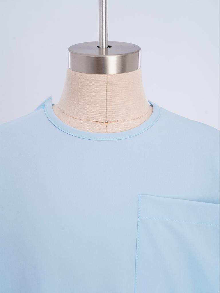 Unisex Medical Patient Nursing Gown Long Sleeve Back Split Hook Loop Fastener 3pcs Adaptive Clothing