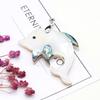 1Pc, Natural Shell Plastic Zinc Alloy Dolphin Pendant, Cute Animal Jewelry Gift for Women Girl, Beach Style Dolphin Charms for Jewelry Making DIY