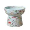 Pet Supplies Ceramic Cat Bowl Creative Cute Pet High Foot Bowl Non-slip Large Capacity Pet Drinking Feeder Water Container
