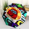 Among Us Print Automatic Open Close Umbrella, Portable Foldable Umbrella, for Outdoor Commute Camping Trip, Ideal Birthday Gift
