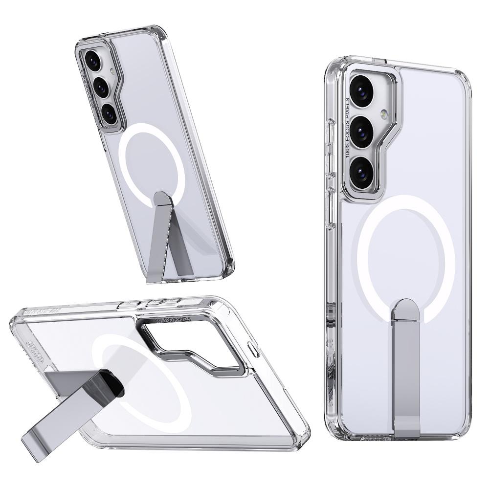 Für Magsafe kabelloser magnetischer Lade-Ständer Handyhülle für Samsung S26 Ultra S25 Edge S24 S23 Plus S24 FE Halter Klare Hülle