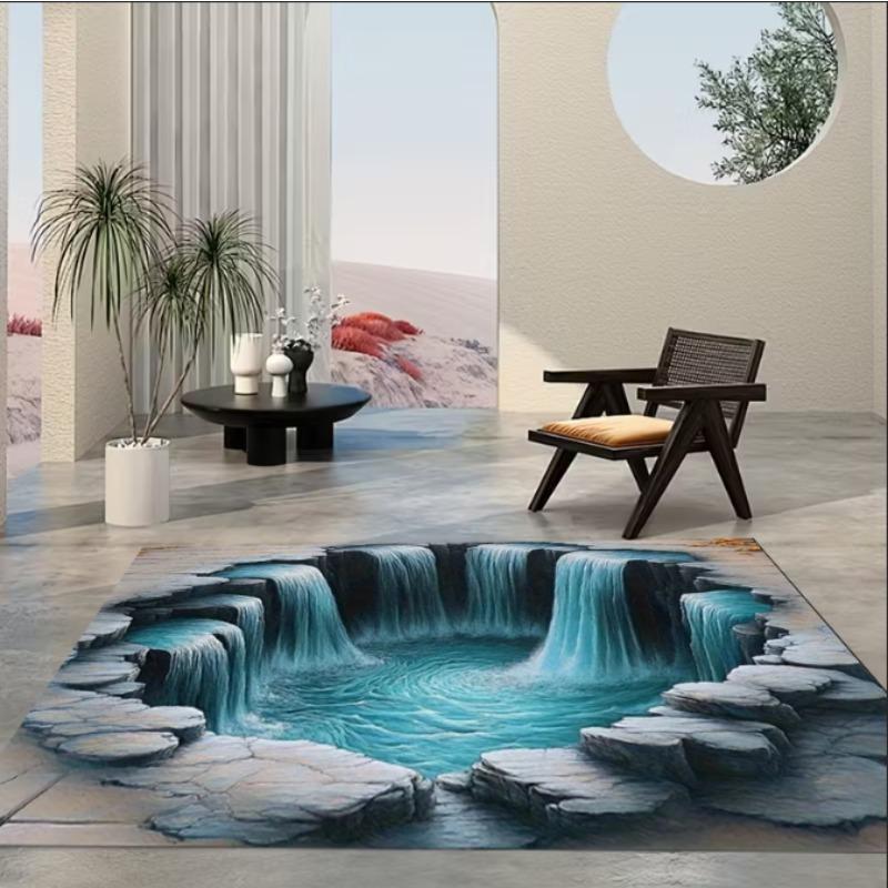 2D Flat Optical Illusion Non-slip Carpet Easy To Clean Perfect for Front Door Entryway Bedroom Laundry Room Area Door Mat Home