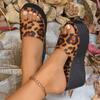 Women Leopard Slippers Summer Wedges Heels Beach Slippers Women Fashion Casual Platform Sandals Slides Women Zapatos De Mujer
