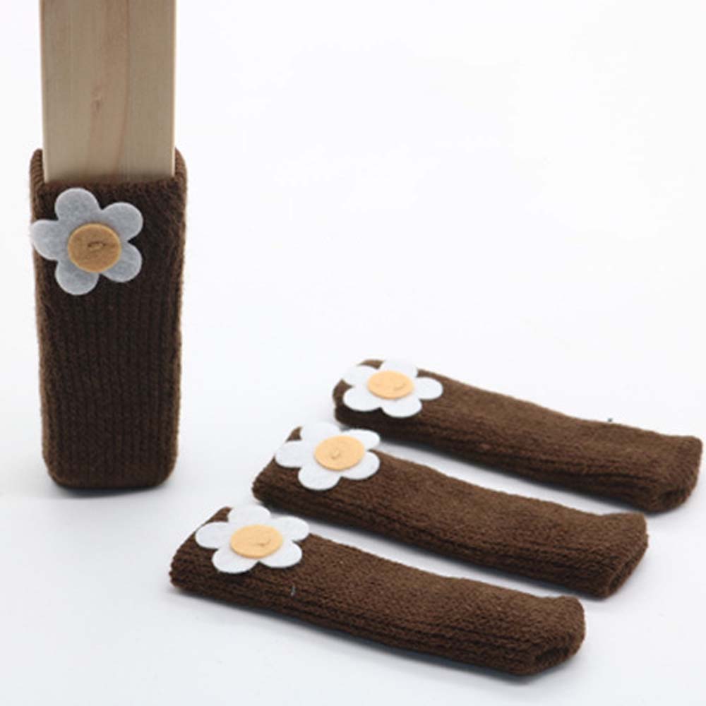 

4Pcs/lot Table Leg Cover Cloth Floor Protection Knitting Wool Socks Anti-slip Table Socks Table Legs Furniture Feet Sleeve Cover