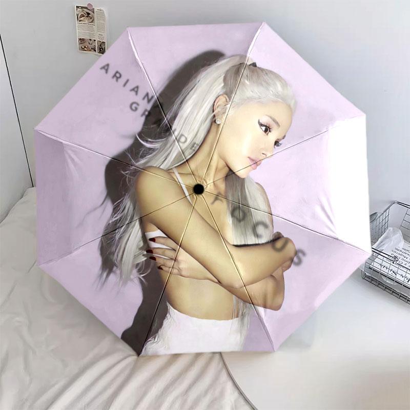 Ariana Grande Pattern Pattern New Style Umbrella, 1 Piece Automatic Folding Umbrella, Portable Design Travel Umbrella, Outdoor Umbrella