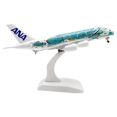 20cm Diecast Modellflugzeug - ANA Airlines A380 (Schildkröte Grüne Edition) Sammlerstück