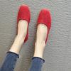 Women's Shoes Low Heeled and Gentle Shoes Spring and Autumn Shoes Flat Bottomed French Shallow Mouth Single Shoes
