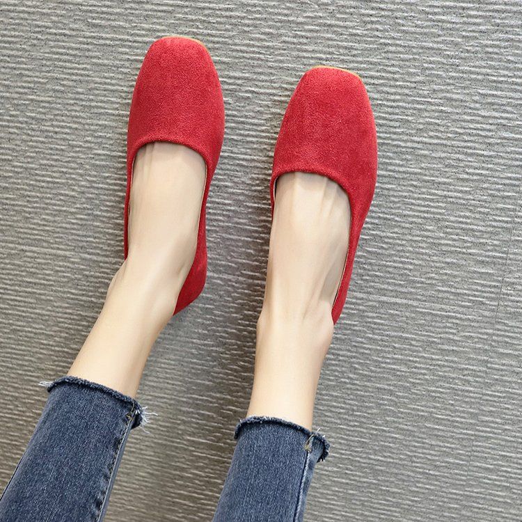 Women's Shoes Low Heeled and Gentle Shoes Spring and Autumn Shoes Flat Bottomed French Shallow Mouth Single Shoes