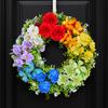 Colorful Flower Artificial Garland Door Hanging Decoration Festive Venue Prop