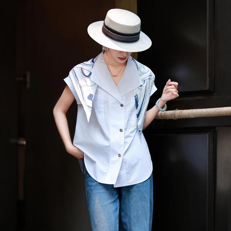 Women s Lyocell Blend Relaxed Fit Lapel Blouse 2XL