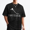 Mám potenciální energii Vtipné fyzikální matematické vtipy Trička Vypraná Krátký rukáv Oversize Trička pro Muže Ženy Streetwear Trička